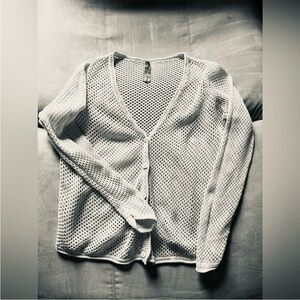 Penningtons Open-Knit White Cardigan X